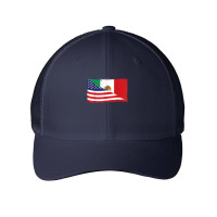 Mexican Flag Usa American Flag Proud Mexico Roots Latin T Shirt Mesh Cap | Artistshot