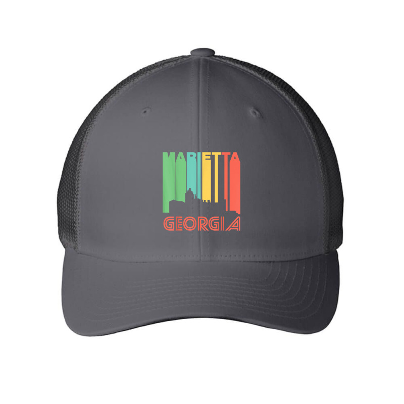 Retro 1970's Style Marietta Georgia Skyline T Shirt Mesh Cap | Artistshot