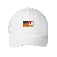 Vintage Us Flag Cock Fight Mesh Cap | Artistshot