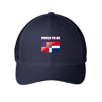 Proud To Be Dominican And American Flag July 4th Mesh Cap | Artistshot