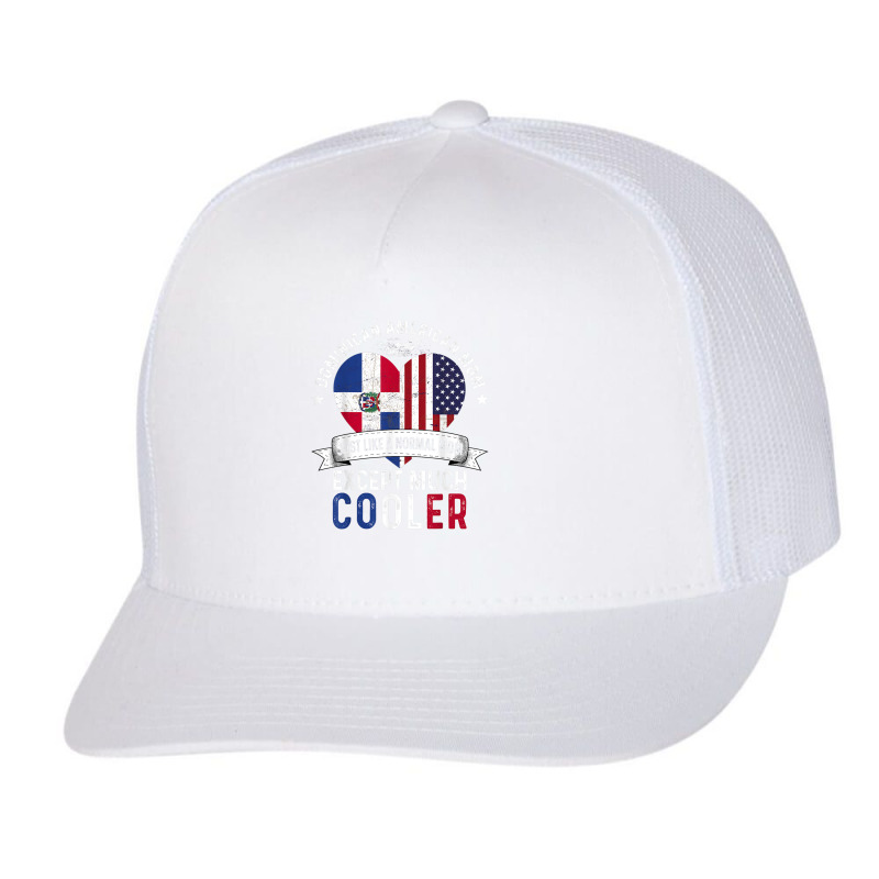 Dominican American Mom Mothers Day Mama Dominican Flag Trucker Cap by Color | Artistshot