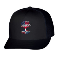 American Flag With Dominican Republic Trucker Cap | Artistshot