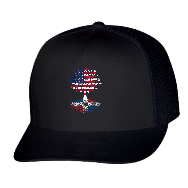 American Flag With Dominican Republic Trucker Cap by pennyWelborn | Artistshot