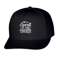 Camping Is My Favorite Therapy T Shirt Trucker Cap | Artistshot