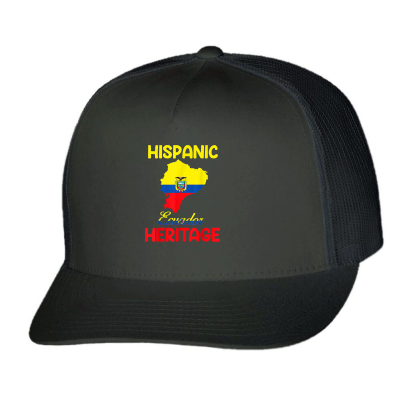 Ecuador Map Ecuador Flag Hispanic Heritage Latin Month T Shirt Trucker Cap by cm-arts | Artistshot