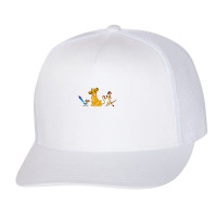 Simba Zazu And Timon   Cartoon Trucker Cap | Artistshot