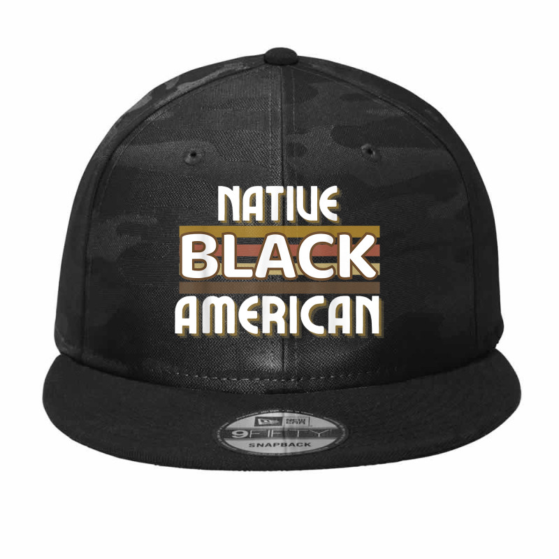 Native Black American Camo Snapback by Complete | Artistshot