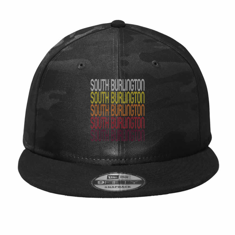 South Burlington, Vt  Vintage Style Vermont T Shirt Camo Snapback | Artistshot