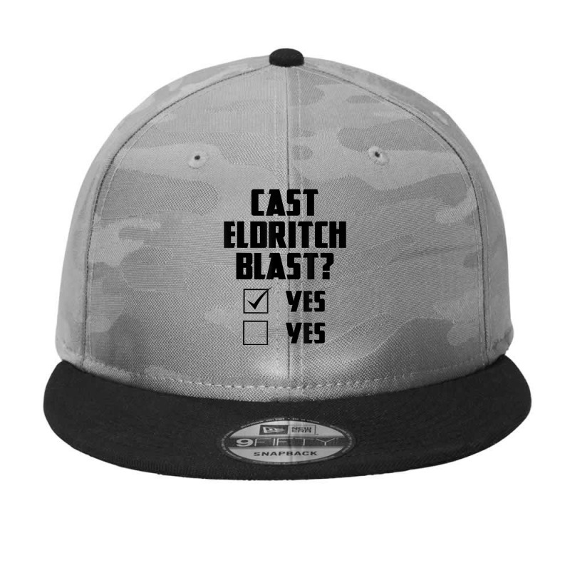 Cast Eldritch Blast Funny Rpg Class Warlock Tabletop Gamer T Shirt Camo Snapback by cm-arts | Artistshot