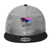 Panama City Beach Florida Vacation Trip Retro Vintage Sunset Sweatshir Camo Snapback | Artistshot