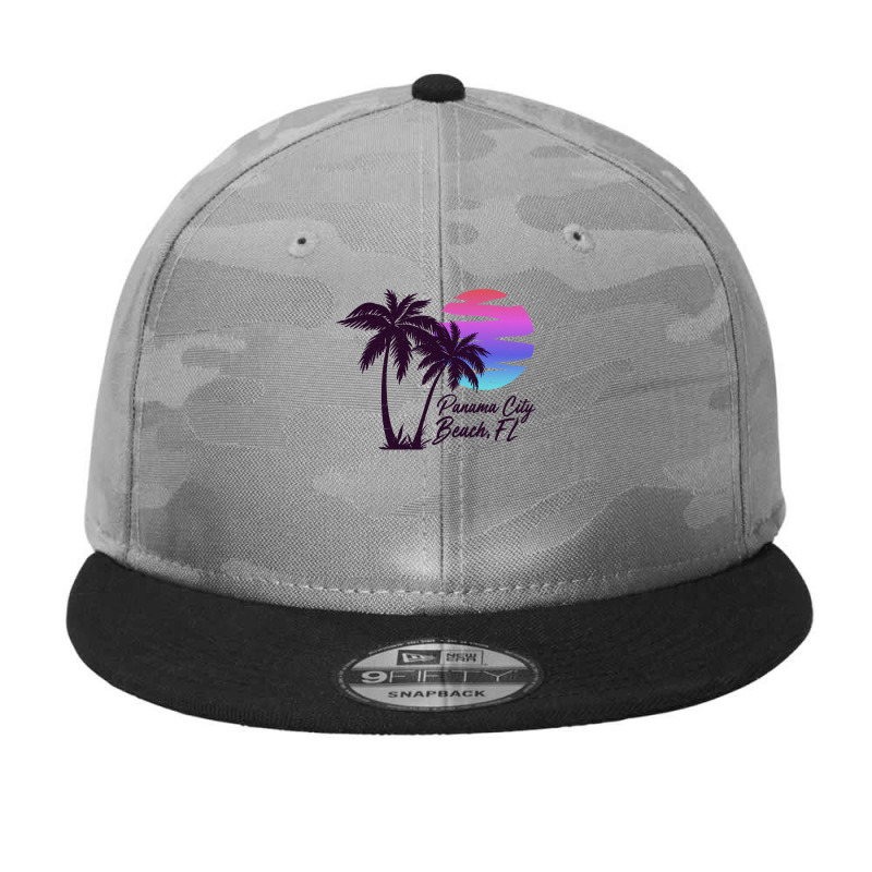 Panama City Beach Florida Vacation Trip Retro Vintage Sunset Sweatshir Camo Snapback by cm-arts | Artistshot