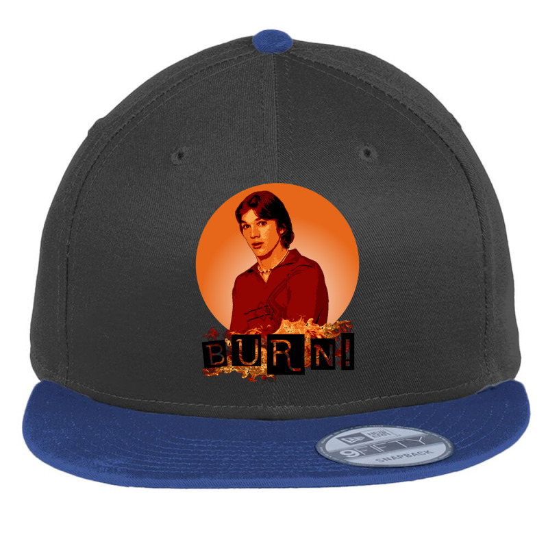 Burn! Flat Bill Snapback Cap by cm-arts | Artistshot