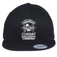 Combat Engineer Smiles Usa Military Sapper Flat Bill Snapback Cap | Artistshot