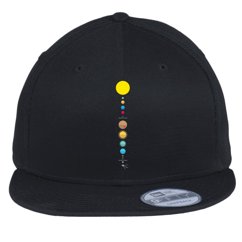 Minimalist Solar System - Astronomy Science Flat Bill Snapback Cap by KaydenLivingston | Artistshot