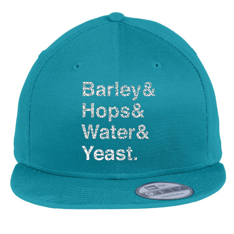 Barley Hops Water Yeast, Barley, Hops, Water, Yeast, Barley Hops Water Flat Bill Snapback Cap | Artistshot