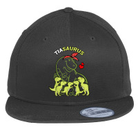 Tiasaurus Tia 5 Kids Dinosaur Aunt Auntie Tita Flat Bill Snapback Cap | Artistshot