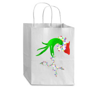 Funny Scissor Hairstylist Santa Christmas Hair Stylist Xmas T Shirt Cub Paper Bag - 8 X 4 1/2 X 10 1/4 | Artistshot