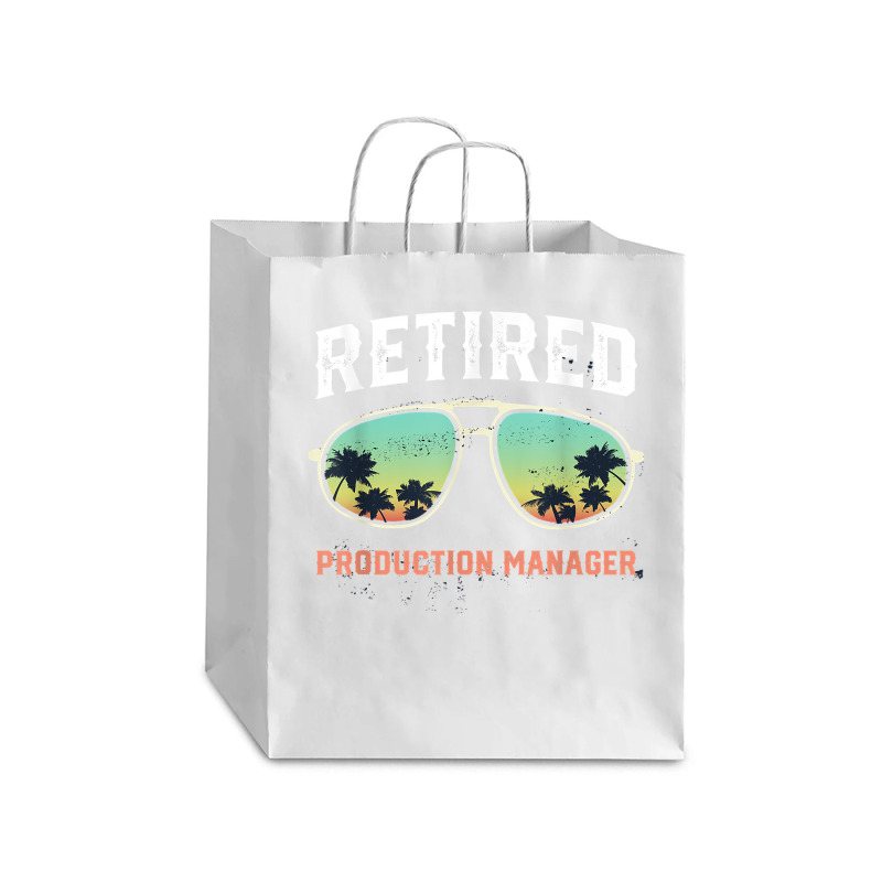 Funny Retired Production Manager Beach Palm Tree Sunglasses T Shirt Debie Paper Bag - 10 X 5 X 13 | Artistshot