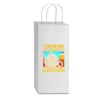 Alaskan Klee Kai Malamute Siberian Husky Dog Walking Humor Double Wine Paper Bag - 6 1/2 X 3 1/2 X 12 3/8 | Artistshot