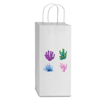 Crustaceancore Coral  Pack Double Wine Paper Bag - 6 1/2 X 3 1/2 X 12 3/8 | Artistshot