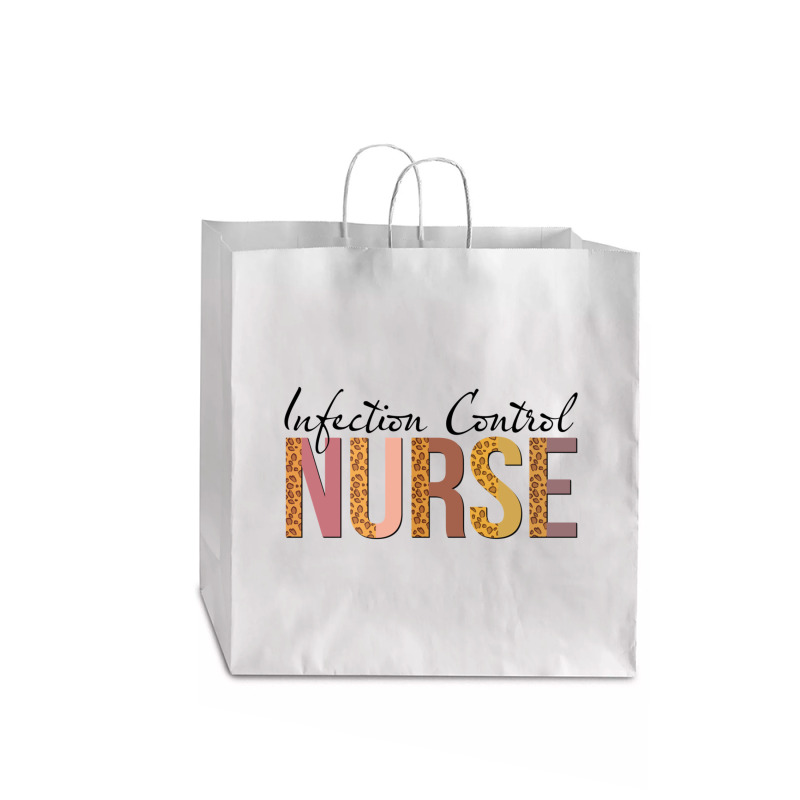 Leopard Infection Control Nurse Print For Nursing Student Long Sleeve Jumbo Paper Bag - 18 X 7 X 18 3/4 | Artistshot