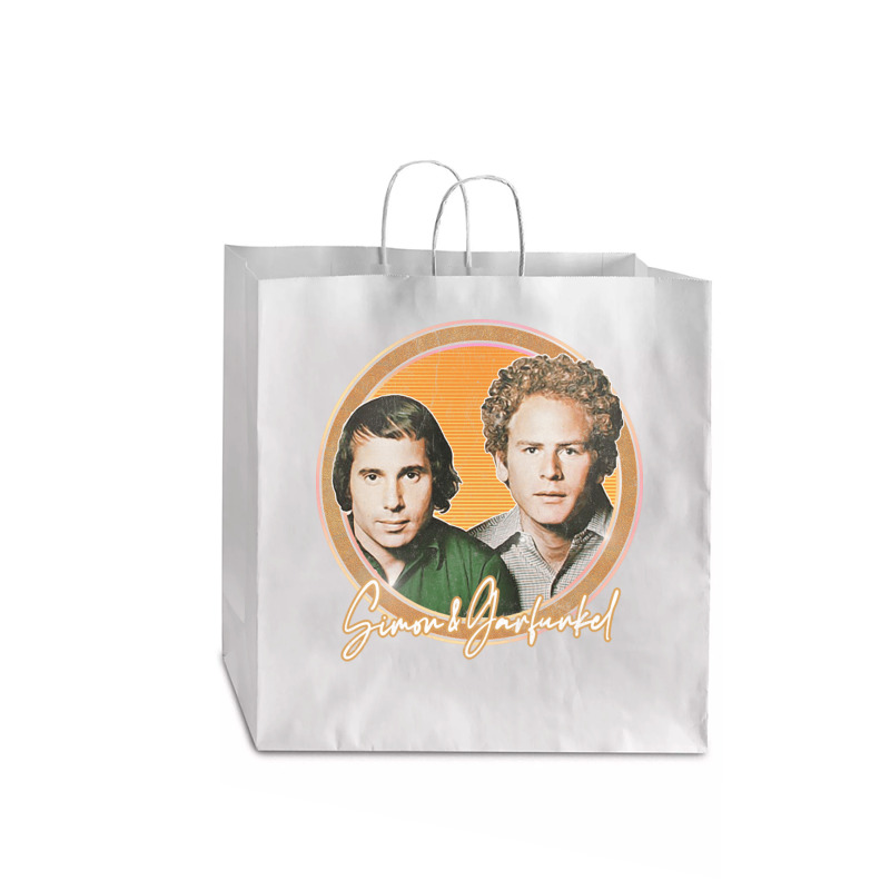 Simon Amp Garfunkel Retro Style Fan Design Jumbo Paper Bag - 18 X 7 X 18 3/4 | Artistshot