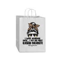 Normal Until Got My Alaskan Malamute Leopard Bandana Funny Tank Top Mart Paper Bag -13 X 7 X 17 | Artistshot