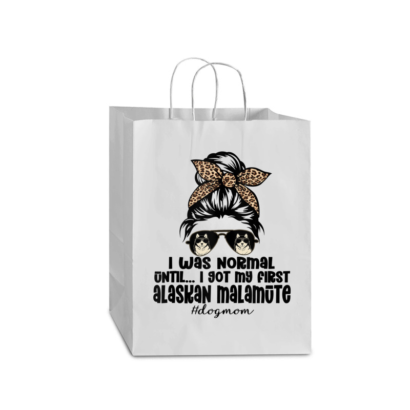 Normal Until Got My Alaskan Malamute Leopard Bandana Funny Tank Top Mart Paper Bag -13 X 7 X 17 | Artistshot