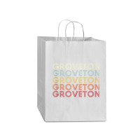 Groveton Virginia Groveton Va Retro Vintage Text Tank Top Mart Paper Bag -13 X 7 X 17 | Artistshot