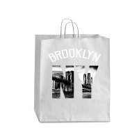 Brooklyn New York Skyline Hoodie Brooklyn Sweatshirt Queen Paper Bag - 16 X 6 X 19 1/4 | Artistshot