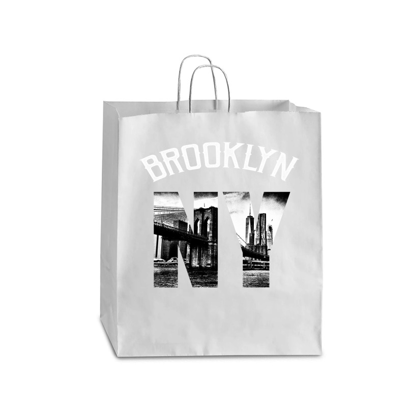 Brooklyn New York Skyline Hoodie Brooklyn Sweatshirt Queen Paper Bag - 16 X 6 X 19 1/4 | Artistshot