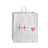 Heart Attack Surgery The Beat Goes On Survivor Rehab Recover Long Slee Queen Paper Bag - 16 X 6 X 19 1/4 | Artistshot