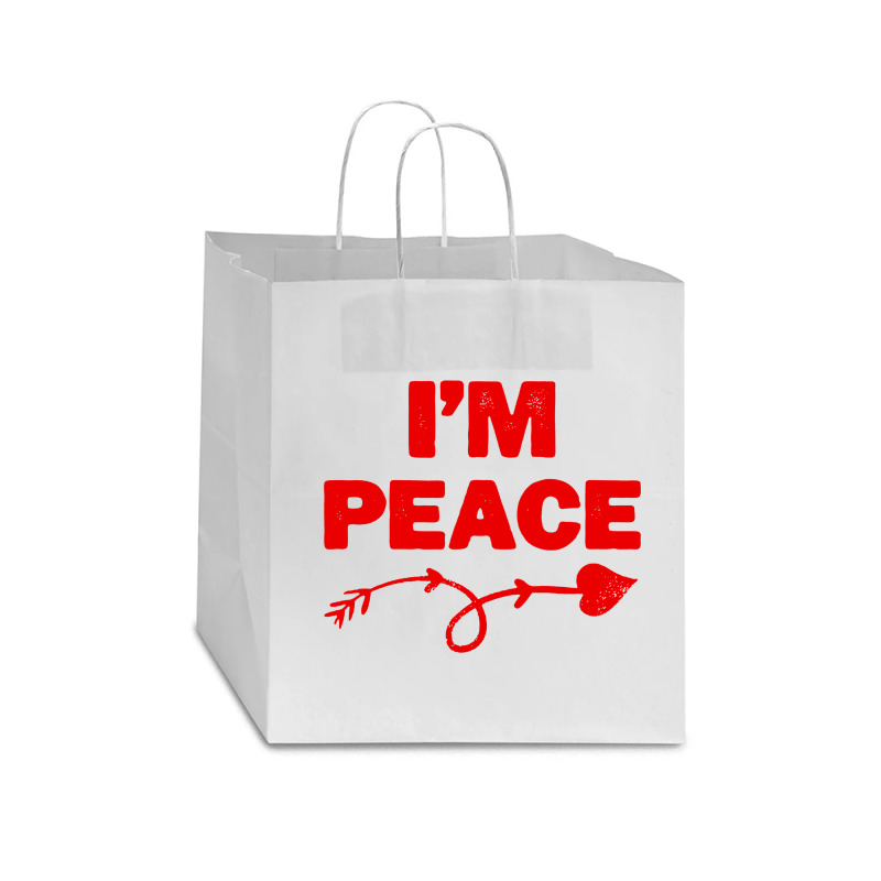 I'm Peace Apparels Funny Couple's Matching Star Paper Bag - 13 X 7 X 13 | Artistshot