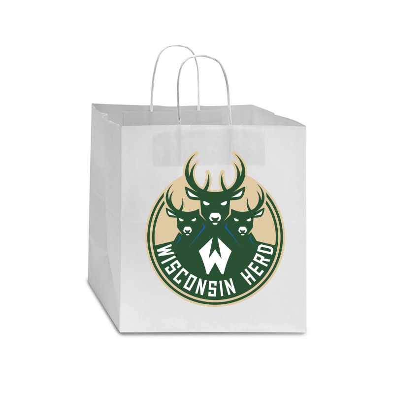 Wisconsin Herd Star Paper Bag - 13 X 7 X 13 | Artistshot