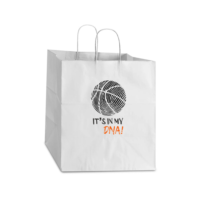 Basketball Dna Fingerprint Special Design Take out Paper Bag - 14 x 10 x 15 1/2 by KennethBlystone | Artistshot