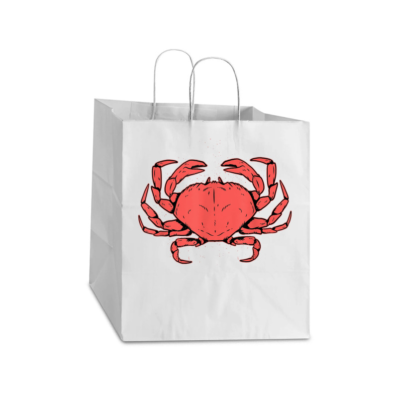 Crab Crustacean T Shirt Take Out Paper Bag - 14 X 10 X 15 1/2 | Artistshot