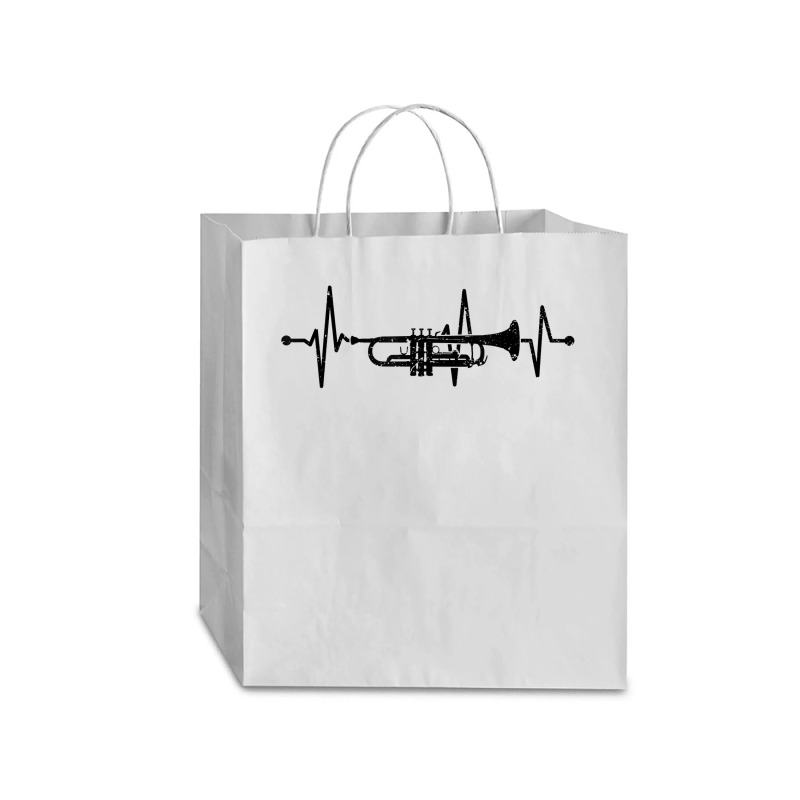 Trumpet Heartbeat Orchestra Musician Trumpeter T Shirt Traveler Paper Bag -13 X 6 X 15 3/4 | Artistshot