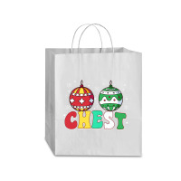 Chest Nuts Matching Chestnuts Funny Christmas Couples Chest Premium T Traveler Paper Bag -13 X 6 X 15 3/4 | Artistshot