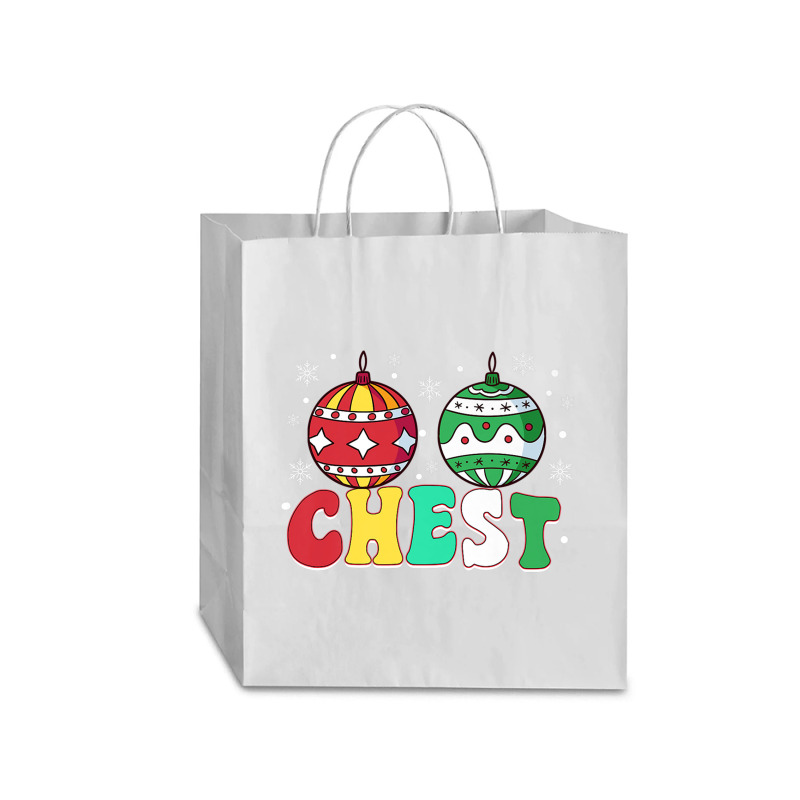 Chest Nuts Matching Chestnuts Funny Christmas Couples Chest Premium T Traveler Paper Bag -13 X 6 X 15 3/4 | Artistshot