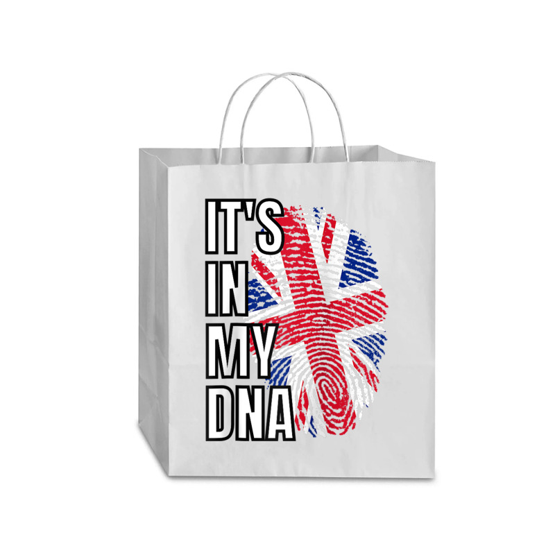 Its In My Dna British Flag United Kingdom Fingerprint Raglan Baseball Traveler Paper Bag -13 x 6 x 15 3/4 by cm-arts | Artistshot