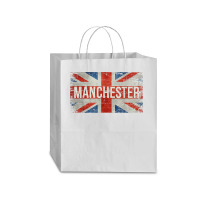 Manchester England United Kingdom British Flag Vintage Traveler Paper Bag -13 X 6 X 15 3/4 | Artistshot