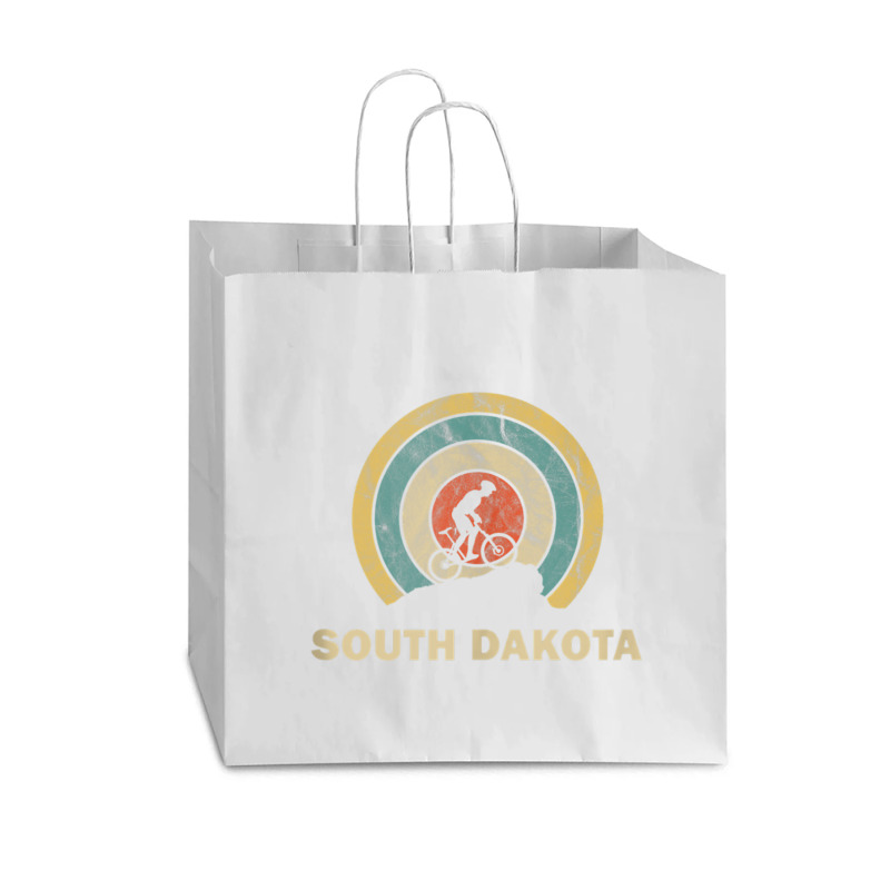 South Dakota Retro Cycling Mtb Tank Top Vogue Paper Bag - 16 X 6 X 12 | Artistshot