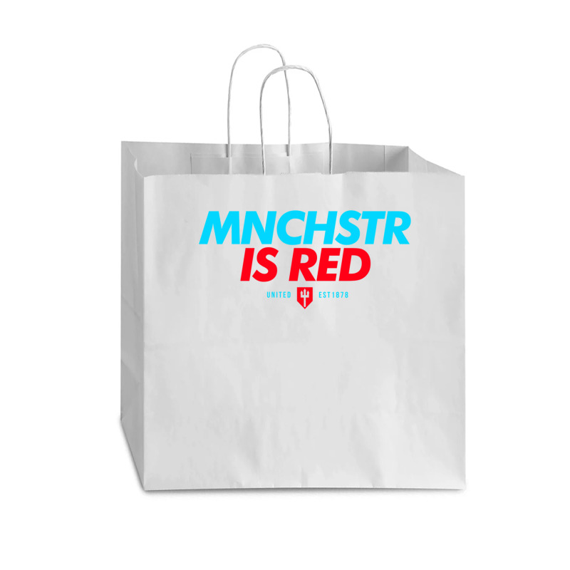 Manchester Is Red Man United Artwork Classic Vogue Paper Bag - 16 X 6 X 12 | Artistshot