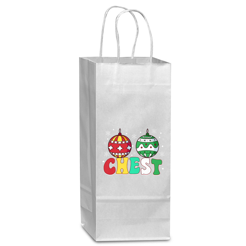 Chest Nuts Matching Chestnuts Funny Christmas Couples Chest Premium T Wine Paper Bag - 5 1/2 X 3 1/4 X 13 | Artistshot