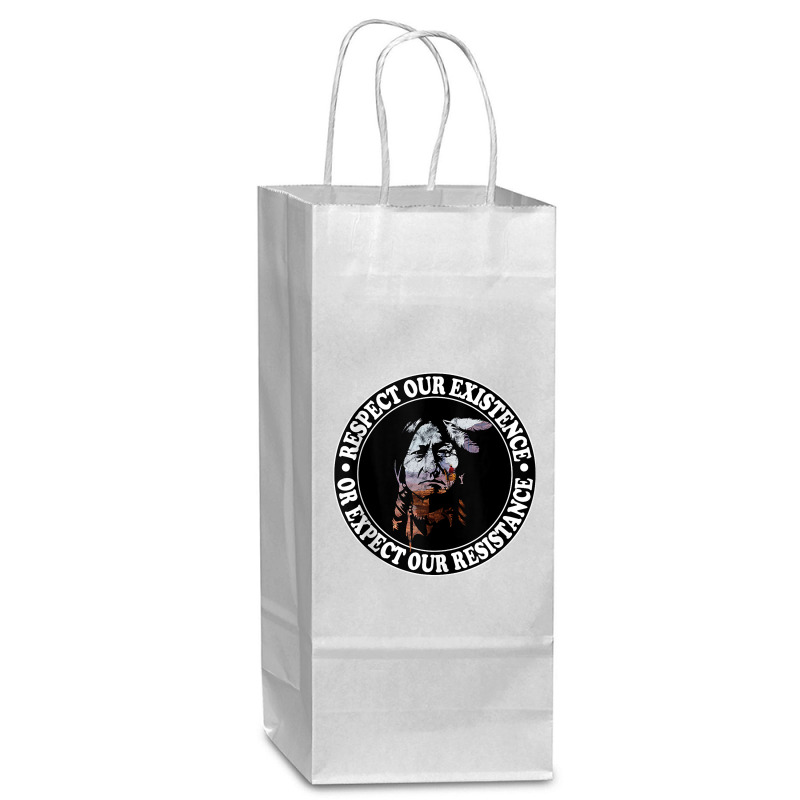 Native American Chief   Sitting Bull Lakota Sioux Tank Top Wine Paper Bag - 5 1/2 X 3 1/4 X 13 | Artistshot