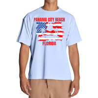 Panama City Beach American Flag T Shirt Urban Heavy T-shirt | Artistshot