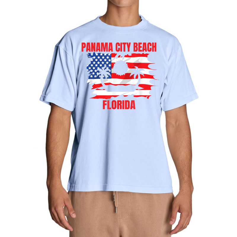 Panama City Beach American Flag T Shirt Urban Heavy T-shirt by heartlytreleven | Artistshot