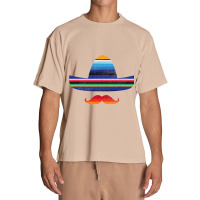 Cinco De Mayo Serape Blanket Inspired Sombrero Mustache T Shirt Urban Heavy T-shirt | Artistshot