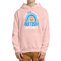 Rainbow I Wear Blue For My Son Autism Awareness Urban Pullover Hoodie | Artistshot