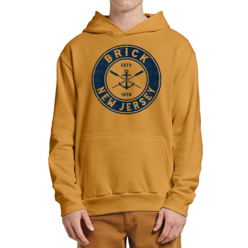 Brick New Jersey Nj Vintage Boat Anchor & Oars T Shirt Urban Pullover Hoodie by ReagerAero | Artistshot